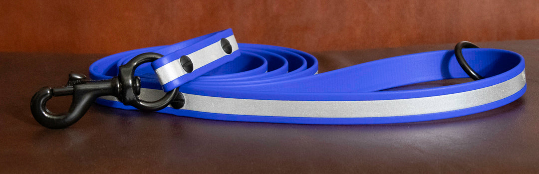 3/4" Reflective Biothane Dog Leash