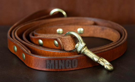 3/4" 6' Leather Dog Leash